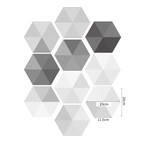 Grey Shaded Triangles Hexagon