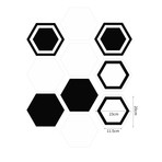Minimalist Black and White Hexagon