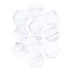 White Marble Hexagon