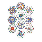 Colourful Floral Hexagon