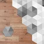 Grey Shaded Triangles Hexagon