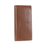 10-Card Wallet With Pocket For Checkbook // Tobacco