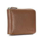 Zippered Wallet With Pocket For Coins // Tobacco