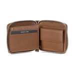 Zippered Wallet With Pocket For Coins // Tobacco