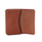 Magnetic Leather Business Card Holder // Tobacco