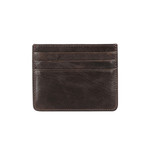 6-Card Holder With Pocket For Paper Money // Brown
