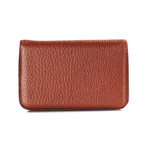 Magnetic Leather Business Card Holder // Tobacco