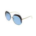 Women's FF-0358S-MVU-KU Geometric Sunglasses // Blue