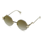 Women's 0243S Round Sunglasses // Rose Gold + Gold