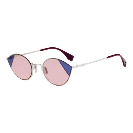 Women's FF-0342S-AVB-U1 Sunglasses // Silver + Pink