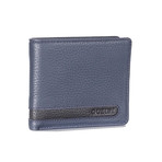 Bi-Fold Cut-Out Stitch Wallet // Dark Blue