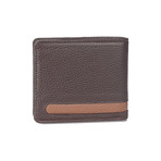 Bi-Fold Cut-Out Stitch Wallet // Brown