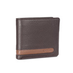 Bi-Fold Cut-Out Stitch Wallet // Brown
