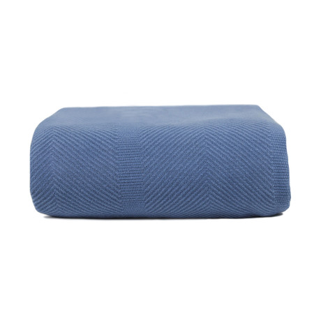 Solid Cotton Blanket // Denim Blue (Twin/Twin XL)
