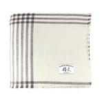 Nine Bar Wool Blanket // Ivory + Gray (Full + Queen)