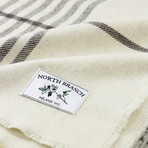 Nine Bar Wool Blanket // Ivory + Gray (Full + Queen)
