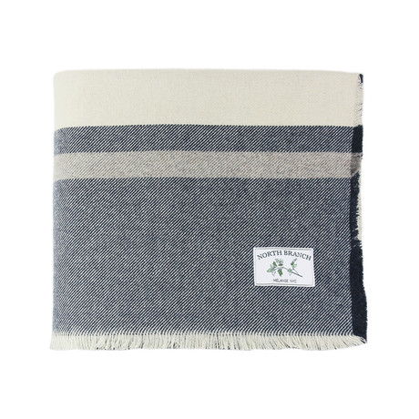 Woodland Wool Blanket // Navy (Full/Queen)