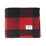 Buffalo Plaid Wool Blanket // Red + Black (Full + Queen)