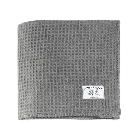Wool Waffle Weave Blanket // Gray (Twin/Twin XL)