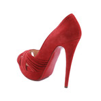 Christian Louboutin // Suede Pumps // Red (US: 5)