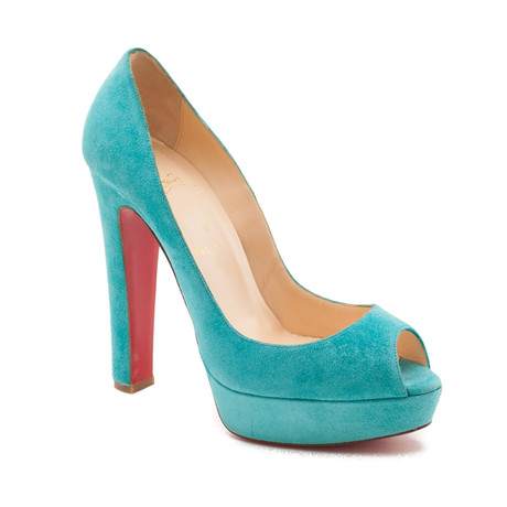 Christian Louboutin // Suede Pumps // Turquoise Blue (US: 5)