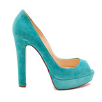 Christian Louboutin // Suede Pumps // Turquoise Blue (US: 6.5)