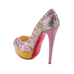 Christian Louboutin // Leather Glitter Pumps // Red + Yellow (US: 5)