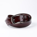 Chance Leather Belt // Cherry Brown