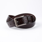 Santo Leather Belt // Dark Brown