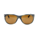 Men's PO3097S Sunglasses // Striped Gray + Havana