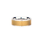 Steel Two Tone Mesh Ring (Size: 9)