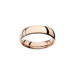High Polished Rose Gold Ring // 6mm (Size: 9)
