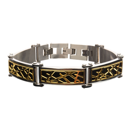 Crown of Thorns Link Bracelet // Black + Gold