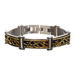 Crown of Thorns Link Bracelet // Black + Gold
