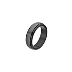 Stainless Steel Inner Spinner Ring // Black (Size: 9)