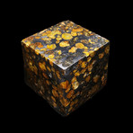 Pallasite Meteorite Cube