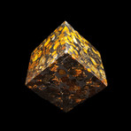 Pallasite Meteorite Cube