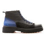 Murdock Cap Toe Boot // Black + Saks Blue (Euro: 44)