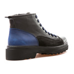 Murdock Cap Toe Boot // Black + Saks Blue (Euro: 39)