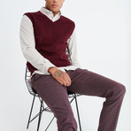 Alex Sweater Vest // Bordeaux (XL)
