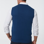 Jimmy Sanders // Alex Sweater Vest // Indigo (L)