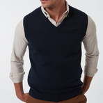 Jimmy Sanders // Alex Sweater Vest // Navy (2XL)