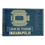 Indianapolis Lucas Oil Stadium Blue (12"W x 18"H x 0.75"D)