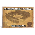 Cleveland First Energy Stadium (12"W x 18"H x 0.75"D)