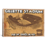 New England Gillette Stadium Brown (12"W x 18"H x 0.75"D)