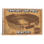 Seattle Century Link Field // Brown (12"W x 18"H x 0.75"D)