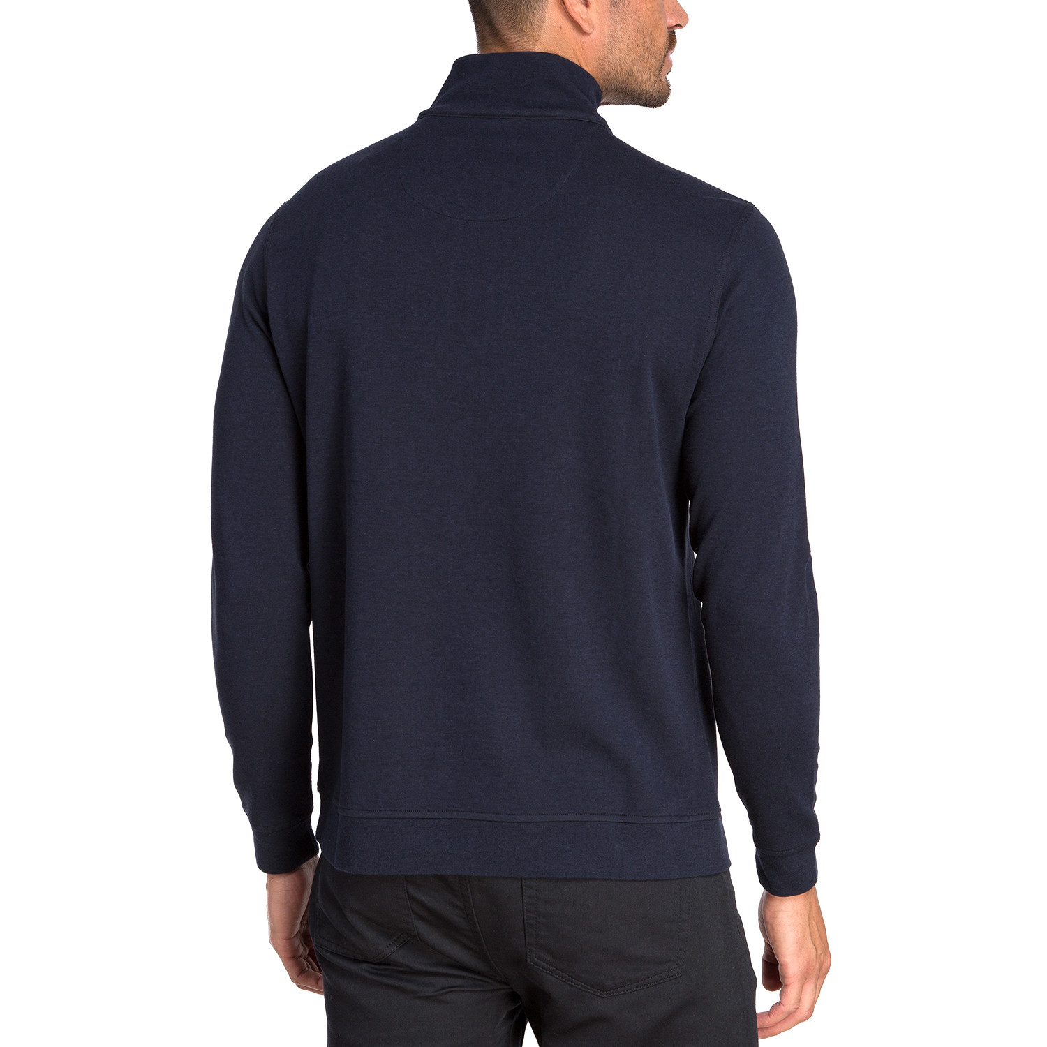 1/4 Zip Pullover // Navy Heather + Cranberry (S) - Jared Lang - Touch ...