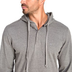 Henley Knit Hoodie // Heather Gray (S)