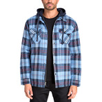 Long Sleeve Flannel Shirt Jacket // Dutch Blue (XL)
