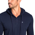 Henley Knit Hoodie // Total Eclipse (L)